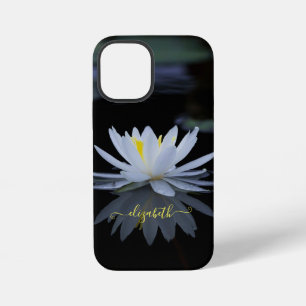 Coque iPhone 12 Mini Belle Fleur de Lotus Blanche,Lac,Zen