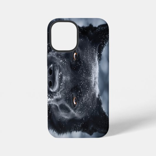 Coque iPhone 12 Mini Berger allemand noir (Verso)