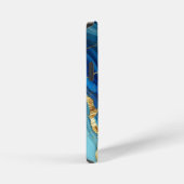 Coque iPhone 12 Mini Blue Agate marbre iPhone 12 Coque robuste (Côté droit)