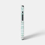 Coque iPhone 12 Mini Blue Floral Minimalist (Côté gauche)