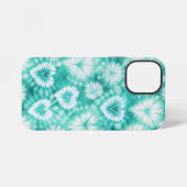 Coque iPhone 12 Mini Blue Hearts Tie Dye (Verso Horizontal)