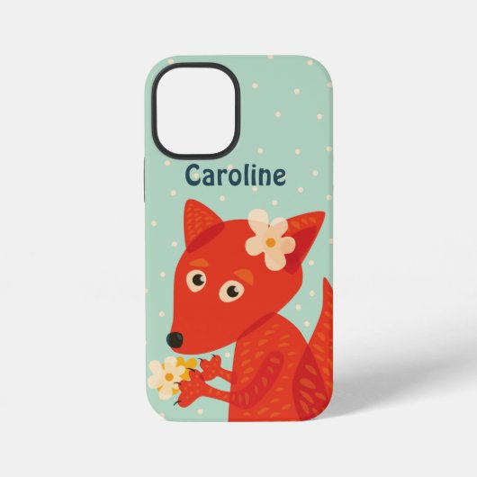 Coque iPhone 12 Mini Boîtier Case-Mate iPhone au nom de renarde mignonn (Verso)
