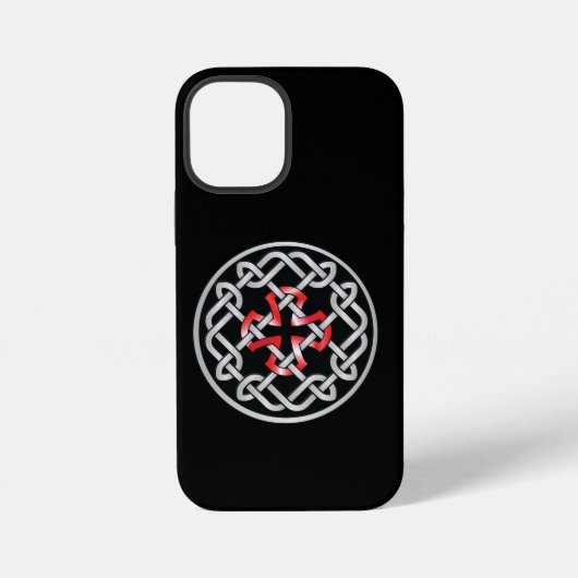Coque iPhone 12 Mini Boîtier iPhone 12 Mini Celtic Knot Rouge Métallisé (Verso)