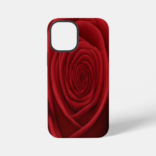 Coque iPhone 12 Mini Boîtier iPhone 12 Mini - Fleur de Rose Rouge (Verso)