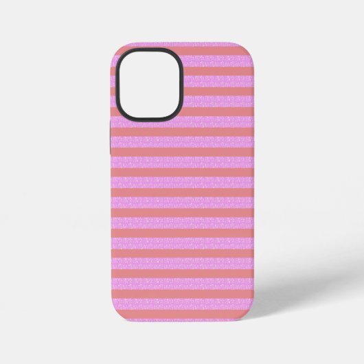 Coque iPhone 12 Mini Boîtier téléphonique en bande rose mignonne (Verso)
