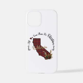Coque iPhone 12 Mini Californie Plaid All Come Home For Christmas