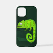 Coque iPhone 12 Mini Caméléon vert mignon (Verso)