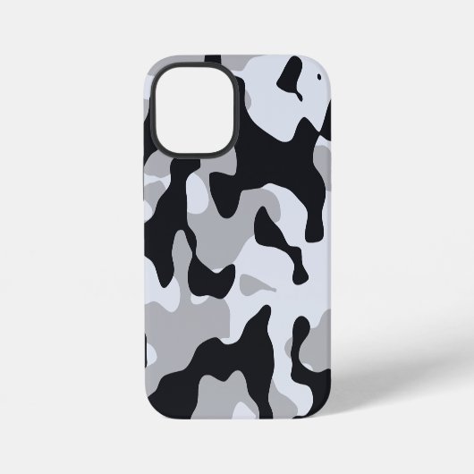 Coque iPhone 12 Mini Camouflage urbain à fort contraste (Verso)
