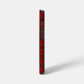 Coque iPhone 12 Mini Carreaux Tartan Rouge Classique (Côté gauche)