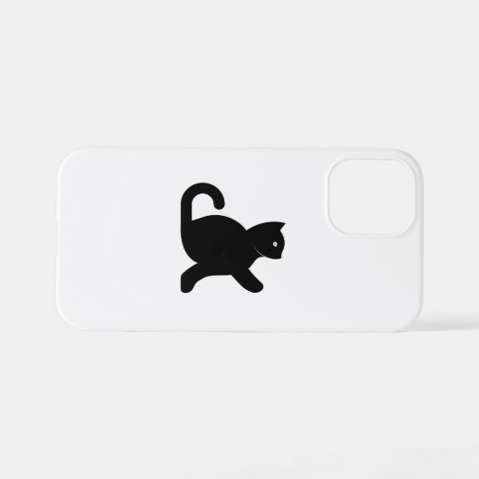 Coque iPhone 12 Mini Cat dit bonjour (Verso Horizontal)