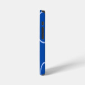 Coque iPhone 12 Mini Cercles et boucles sur bleu (Côté gauche)