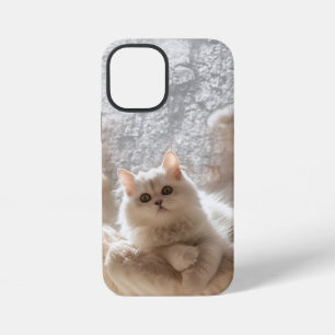 Coque iPhone 12 Mini Chat blanc majestueux