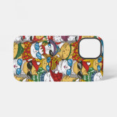Coque iPhone 12 Mini Chats cools en bonnets et lunettes de soleil Patte (Verso Horizontal)