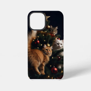 Coque iPhone 12 Mini Chats Orne Arbre, Image , Personnaliser,