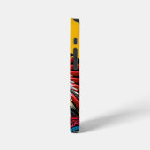 Coque iPhone 12 Mini Chef amérindien sur paysage sauvage coucher de sol (Côté gauche)