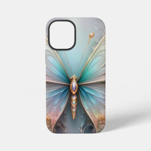 Coque iPhone 12 Mini Chuchotements de couleur : Papillon fractal pastel