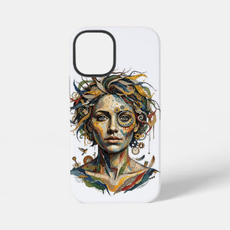 Coque iPhone 12 Mini Clockwork Muse — Un portrait surréaliste steampunk