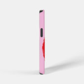 Coque iPhone 12 Mini Coeur rouge avec je t’aime-text sur arrière - plan (Côté droit)