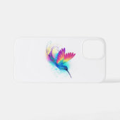 Coque iPhone 12 Mini Colibri arc-en-ciel exotique (Verso Horizontal)
