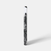 Coque iPhone 12 Mini Conception de Golem Gargoyle noir et blanc (Côté gauche)