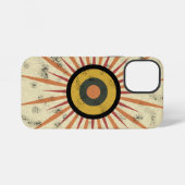 Coque iPhone 12 Mini Conception de soleil levant rétro boho (Verso Horizontal)