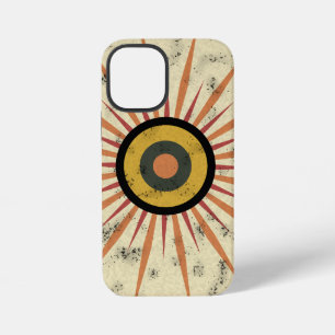 Coque iPhone 12 Mini Conception de soleil levant rétro boho