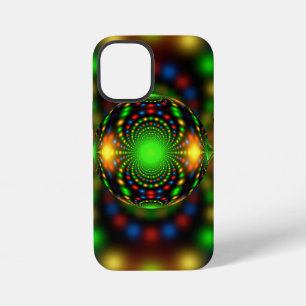 Coque iPhone 12 Mini Conception fractale de l'ornement de Noël-29440