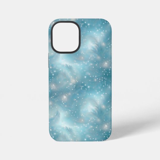 Coque iPhone 12 Mini Conception scintillante bleue étincelante (Verso)