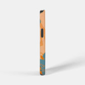 Coque iPhone 12 Mini Contemporary Leaf Design in Peach Phone Cover (Côté droit)