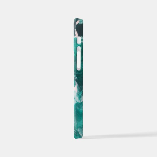 Coque iPhone 12 Mini coque iphone vert liquide verdoyant verdir peintur (Côté gauche)