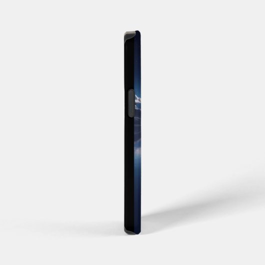 Coque iPhone 12 Mini Cosmic Rose: Galaxy Reflection on Serene Lake (Côté droit)