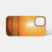 Coque iPhone 12 Mini Coucher de soleil sur l'océan doré (Verso Horizontal)