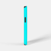 Coque iPhone 12 Mini Couleur solide bleu néon | Classique (Côté droit)