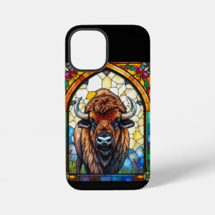 Coque iPhone 12 Mini Couleurs vives Impression de bisons bisons Cottage