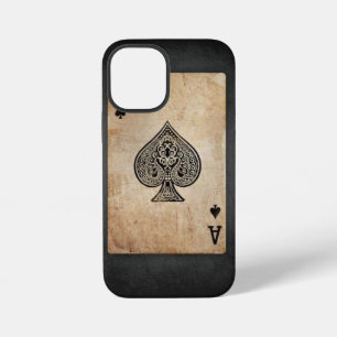 Coque iPhone 12 Mini coussin jeté à l'as de pique