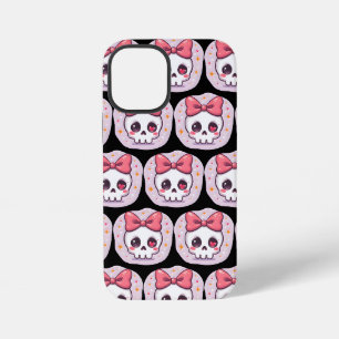 Coque iPhone 12 Mini Crâne Pastel Goth avec un Nœud
