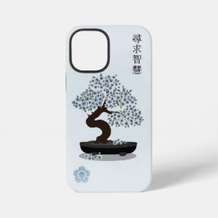 Coque iPhone 12 Mini Création graphique de bonsaï fleuri asiatique