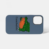 Coque iPhone 12 Mini Croc Drôle Mangeant des Crocs (Verso Horizontal)