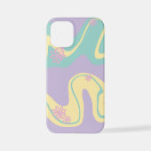 Coque iPhone 12 Mini Daisy Groove Pastel Rose, Jaune, Violet & Vert (Verso)