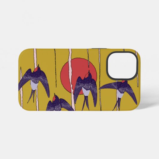 Coque iPhone 12 Mini Dance of the Swallows (Verso Horizontal)