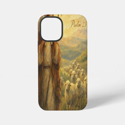 Coque iPhone 12 Mini Décor mural Jésus Bon Pasteur (Verso)