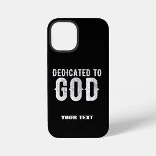 COQUE iPhone 12 MINI DÉDIÉ À DIEU PERSONNALISÉ BLANC TEXTE FRAIS
