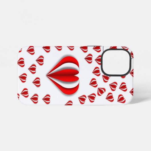 Coque iPhone 12 Mini Design de coeur (Verso Horizontal)