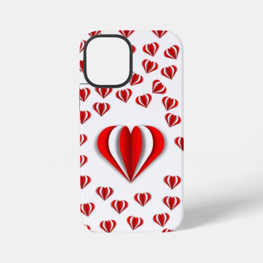 Coque iPhone 12 Mini Design de coeur (Verso)