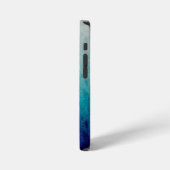 Coque iPhone 12 Mini Design dégradé de marbre bleu (Côté gauche)