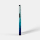 Coque iPhone 12 Mini Design dégradé de marbre bleu (Côté droit)