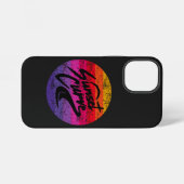 Coque iPhone 12 Mini Design rétro Sunset Curve (Verso Horizontal)