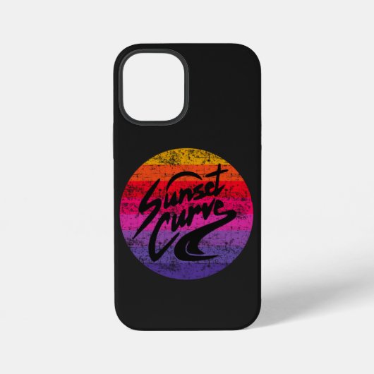 Coque iPhone 12 Mini Design rétro Sunset Curve (Verso)