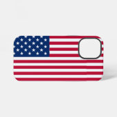 Coque iPhone 12 Mini Dessin de fierté du drapeau américain USA (Verso Horizontal)