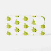 Coque iPhone 12 Mini Dessin d'oiseau vert (Verso Horizontal)
